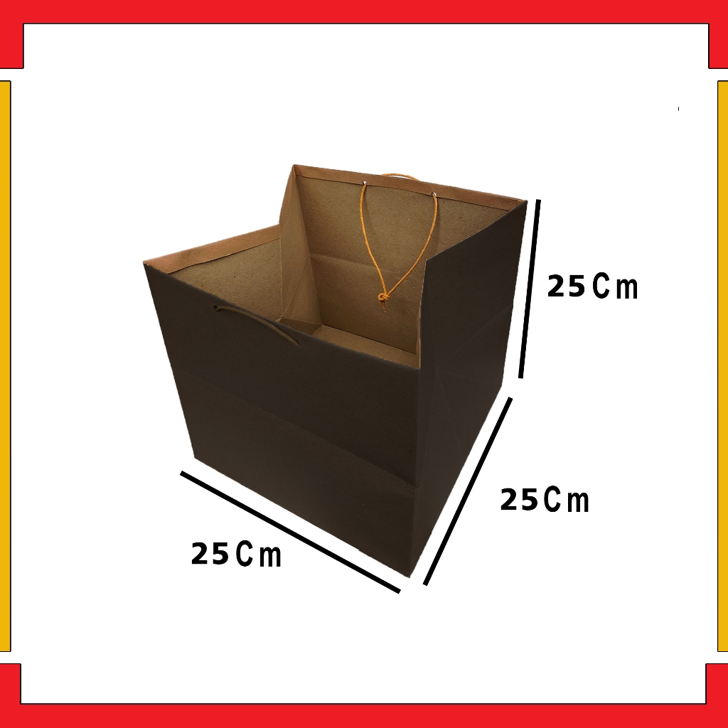 Jual Paper Bag R10 Ukuran 25x25x25 Cm (PAKET 12 PCS) / Tas Kertas / Tas ...