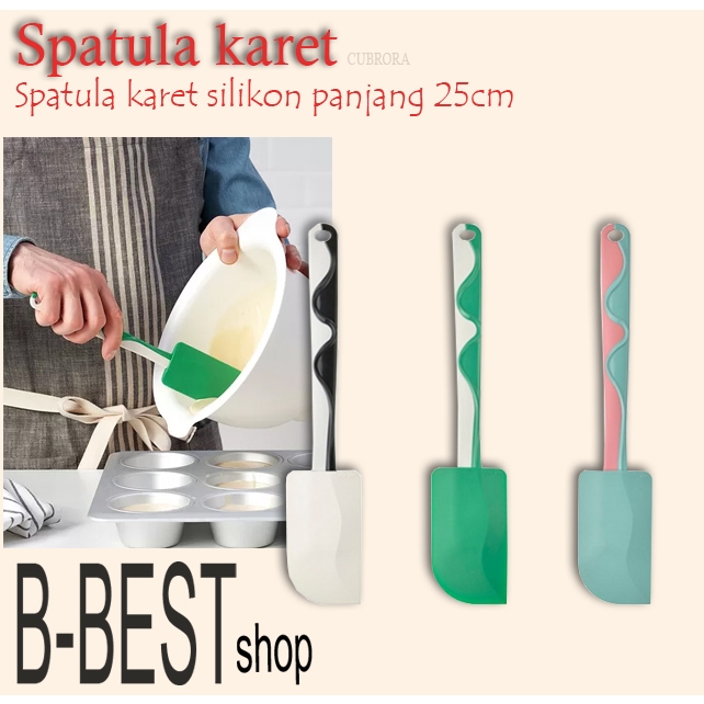 Jual Spatula Karet silikon untuk adonan Panjang 25 cm SEPATULA KARET
