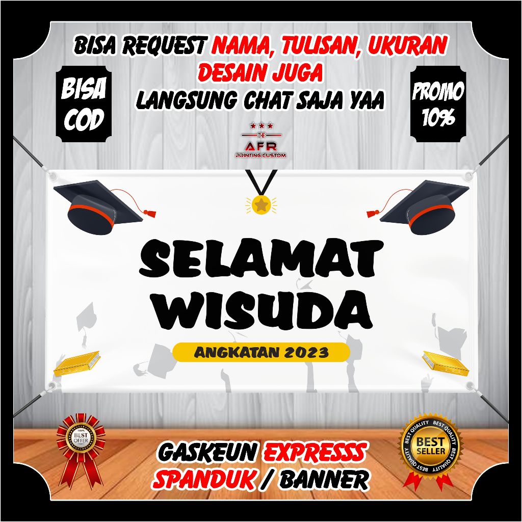 Jual Spanduk Banner Backdrop Wisuda Kelulusan Mahasiswa Banner