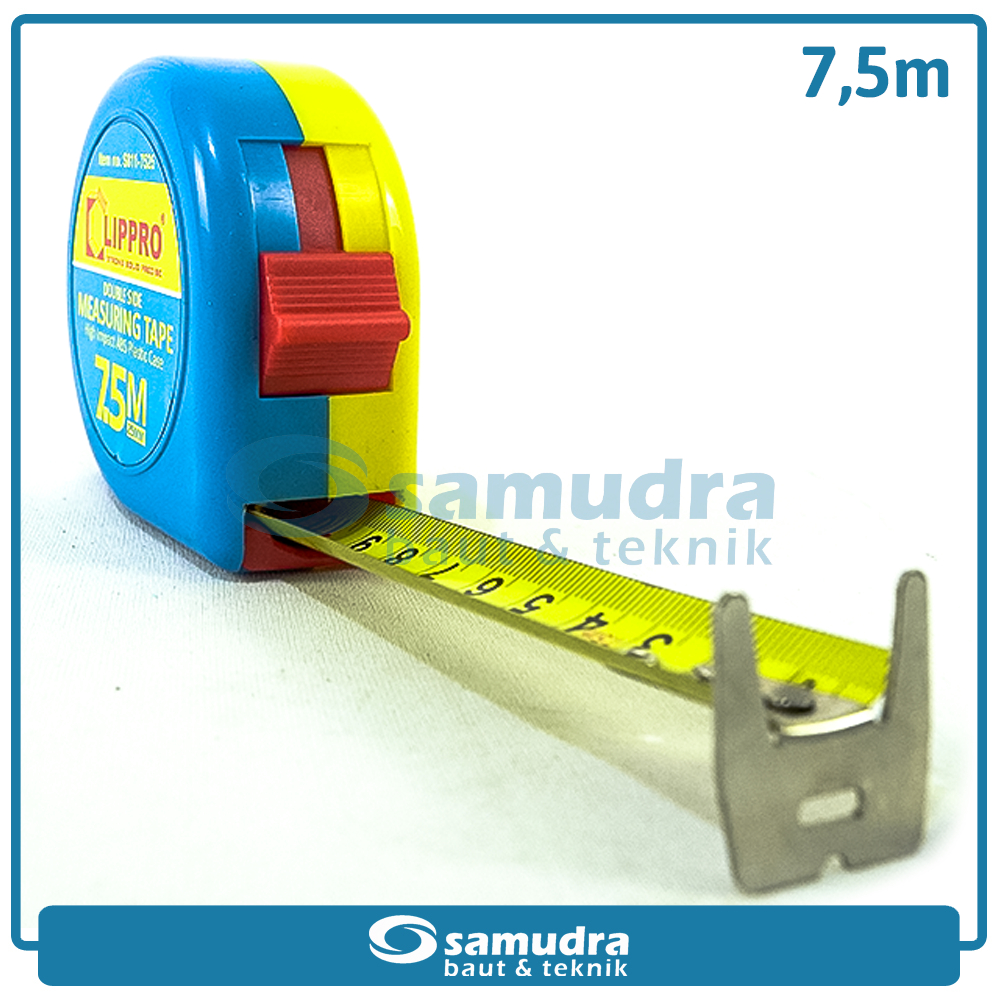 Jual Meteran 7.5 meter ABS Plastik Case LIPPRO Alat Ukur Measuring Tape ...