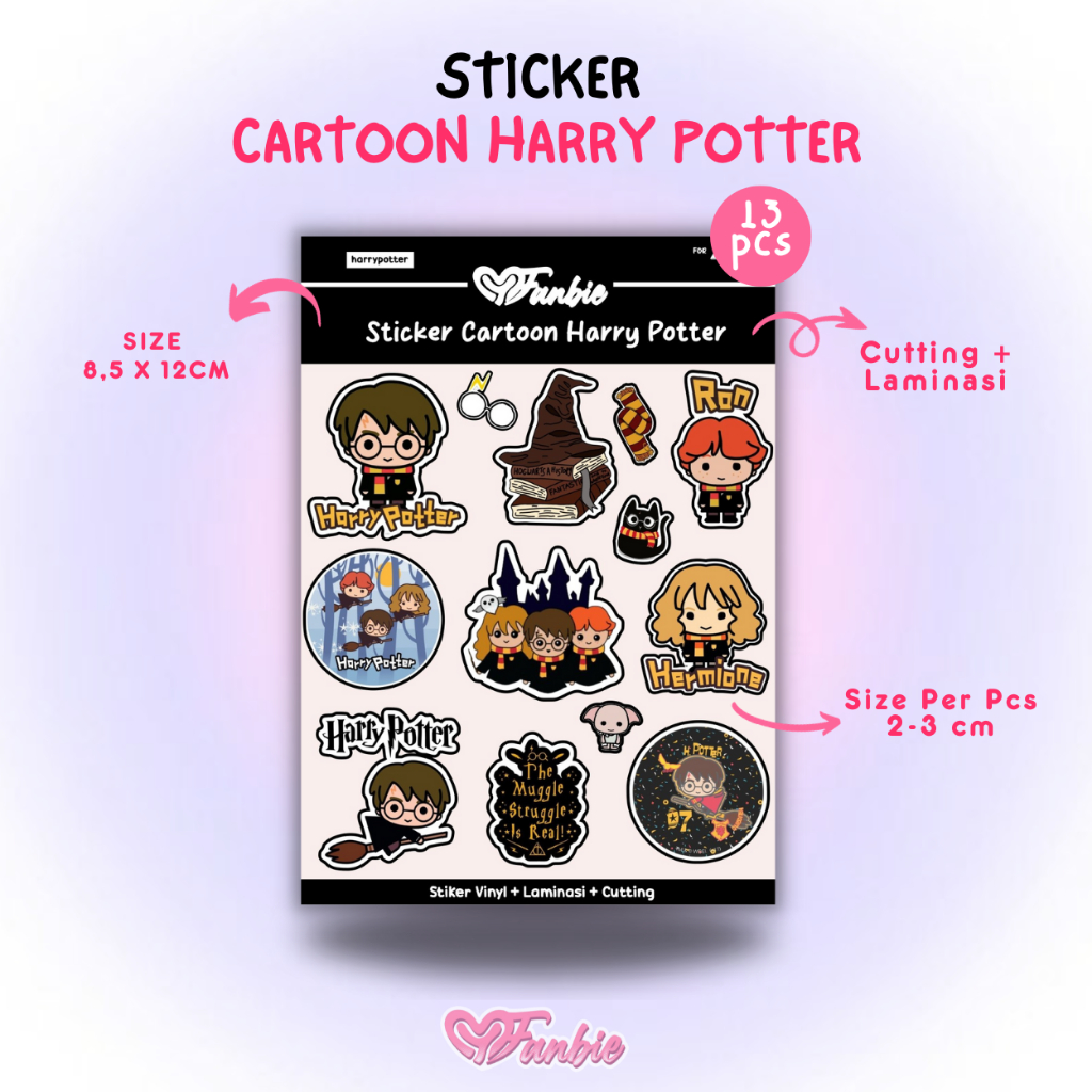 Jual STICKER CARTOON HARRY POTTER STIKER HARRY POTTER WATERPROOF