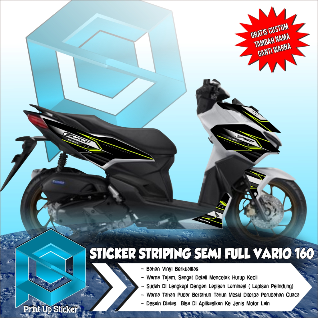 Jual STICKER STRIPING HONDA VARIO 160 FREE DESAIN CUSTOM | Shopee Indonesia