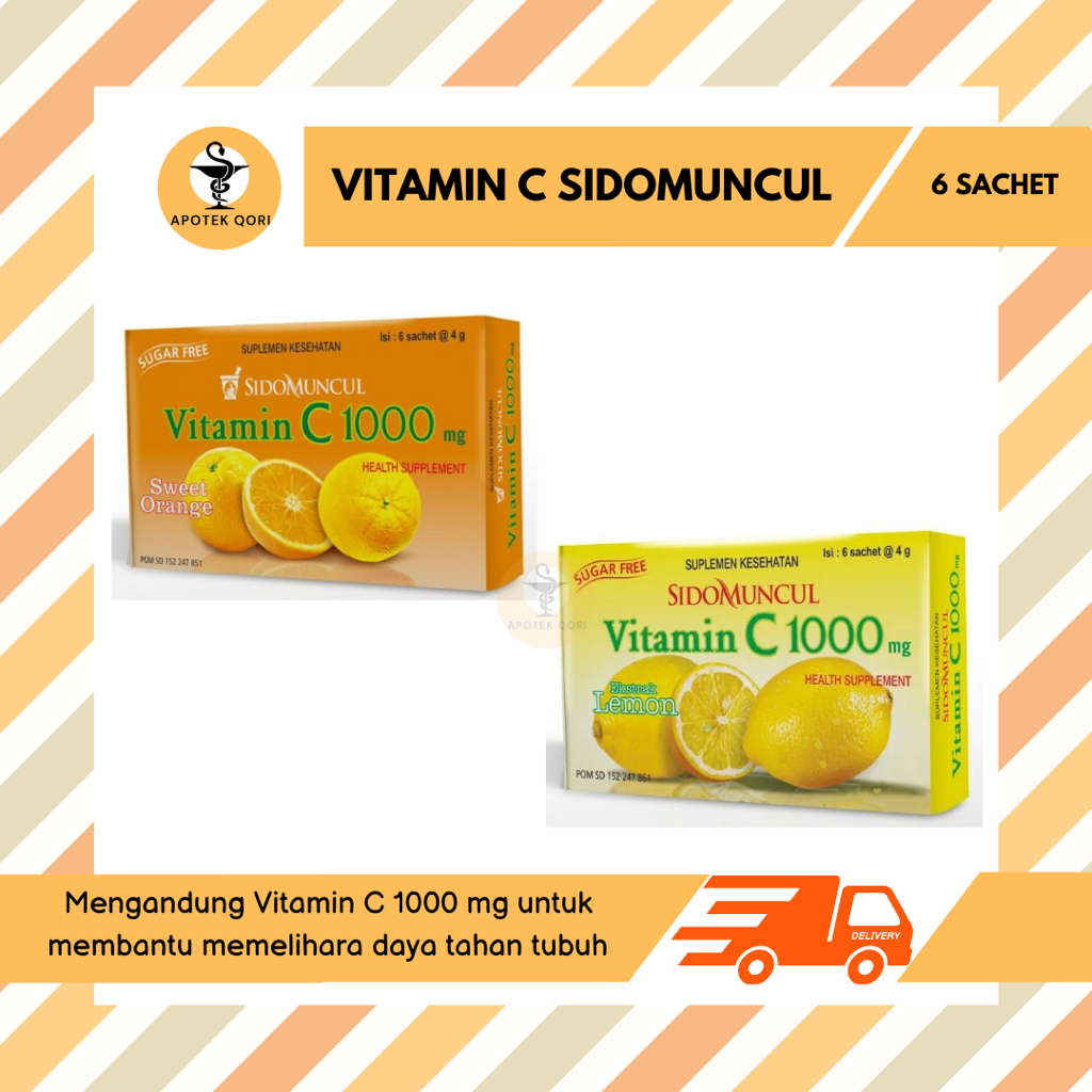 Jual VITAMIN C SIDOMUNCUL RASA ORANGE & LEMON/VITAMIN C 1000 MG/DAYA