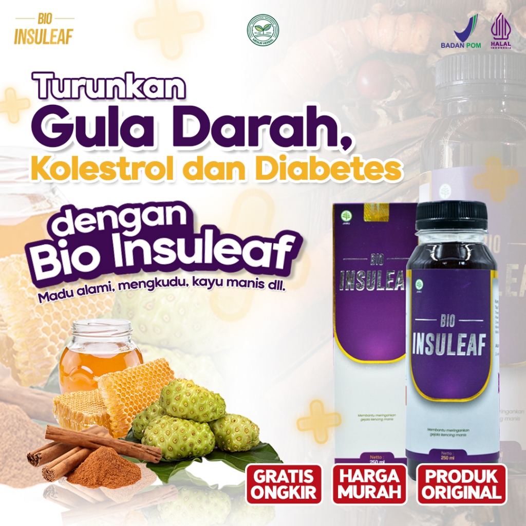 Jual Bio Insuleaf Herbal Insulin Alami Obati Diabetes Turunkan Gula Darah Atasi Cegah Kencing