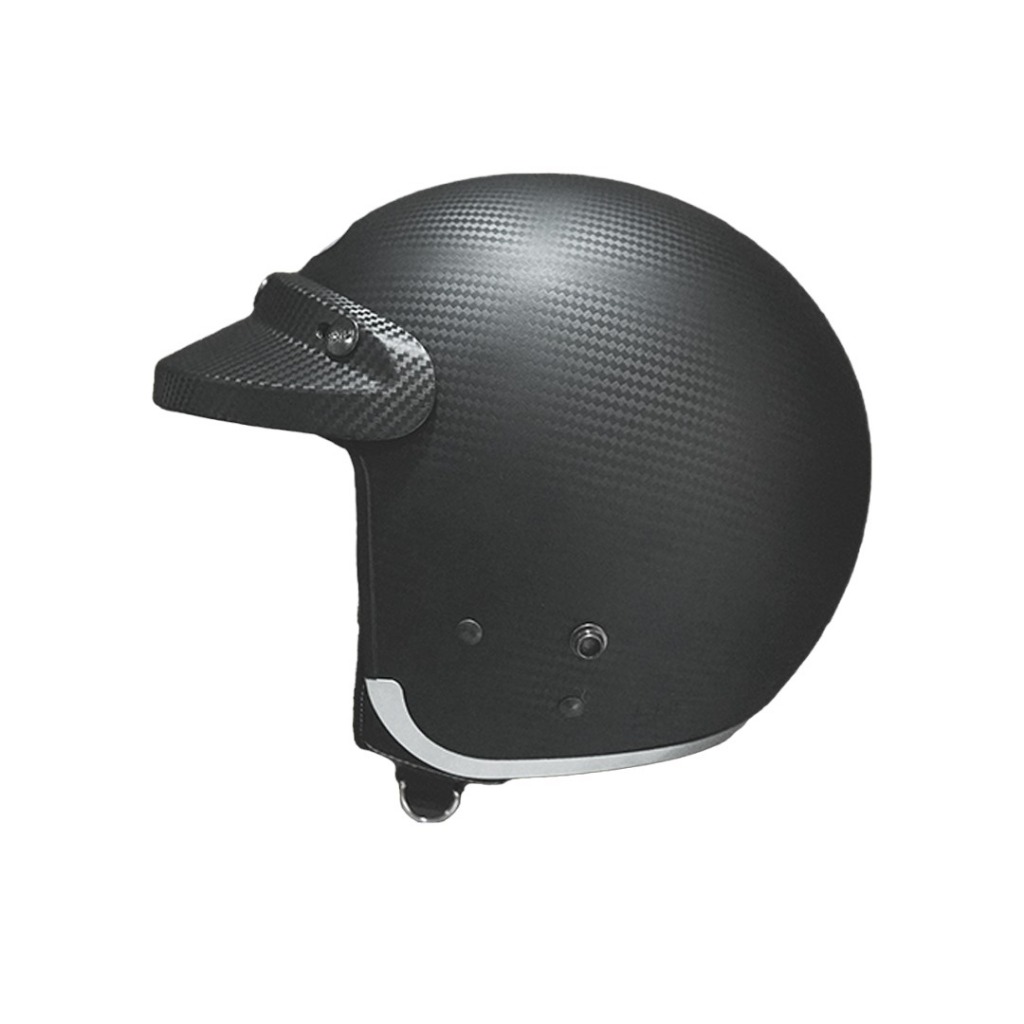 Jual Helm Injak Carbon 002 Grey Doff | Helm Retro | Half Face | Head ...