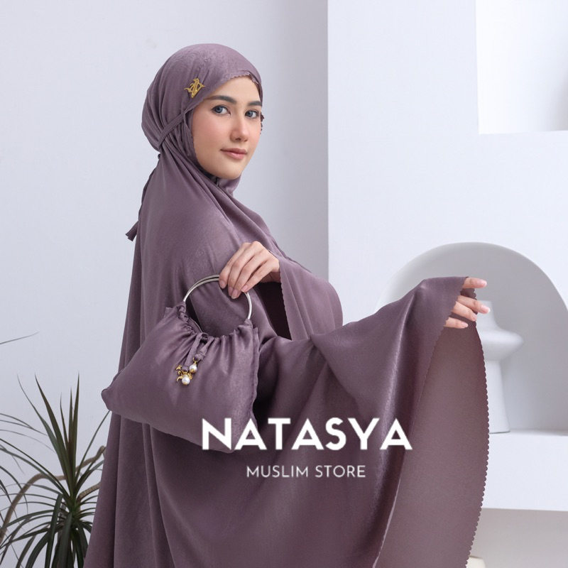 NATASYA - Mukena Dewasa 2in1 Premium Santorini Shimer Lasercut