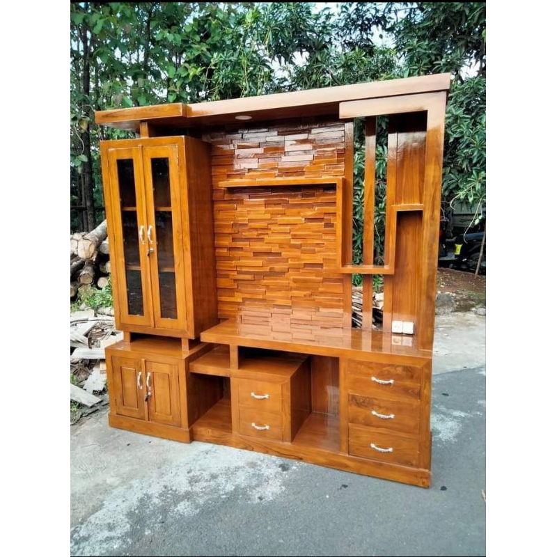 Jual (PROMO) partisi penyekat ruangan kayu jati finishing melamine ...
