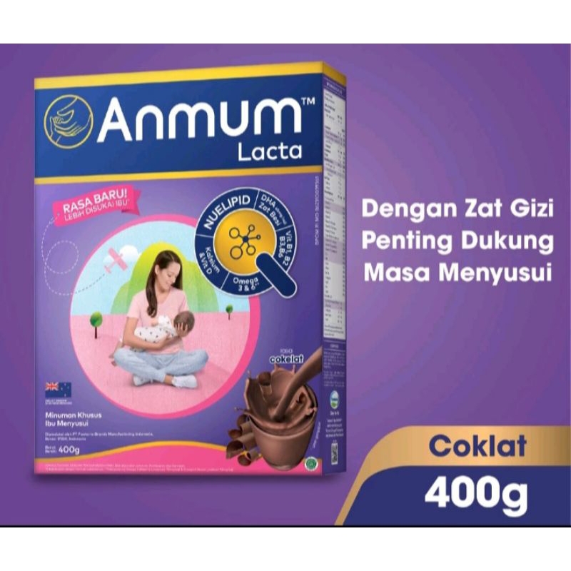 Jual Anmum Lacta Susu Ibu Menyusui Cokelat Box 400 G Shopee Indonesia 6725