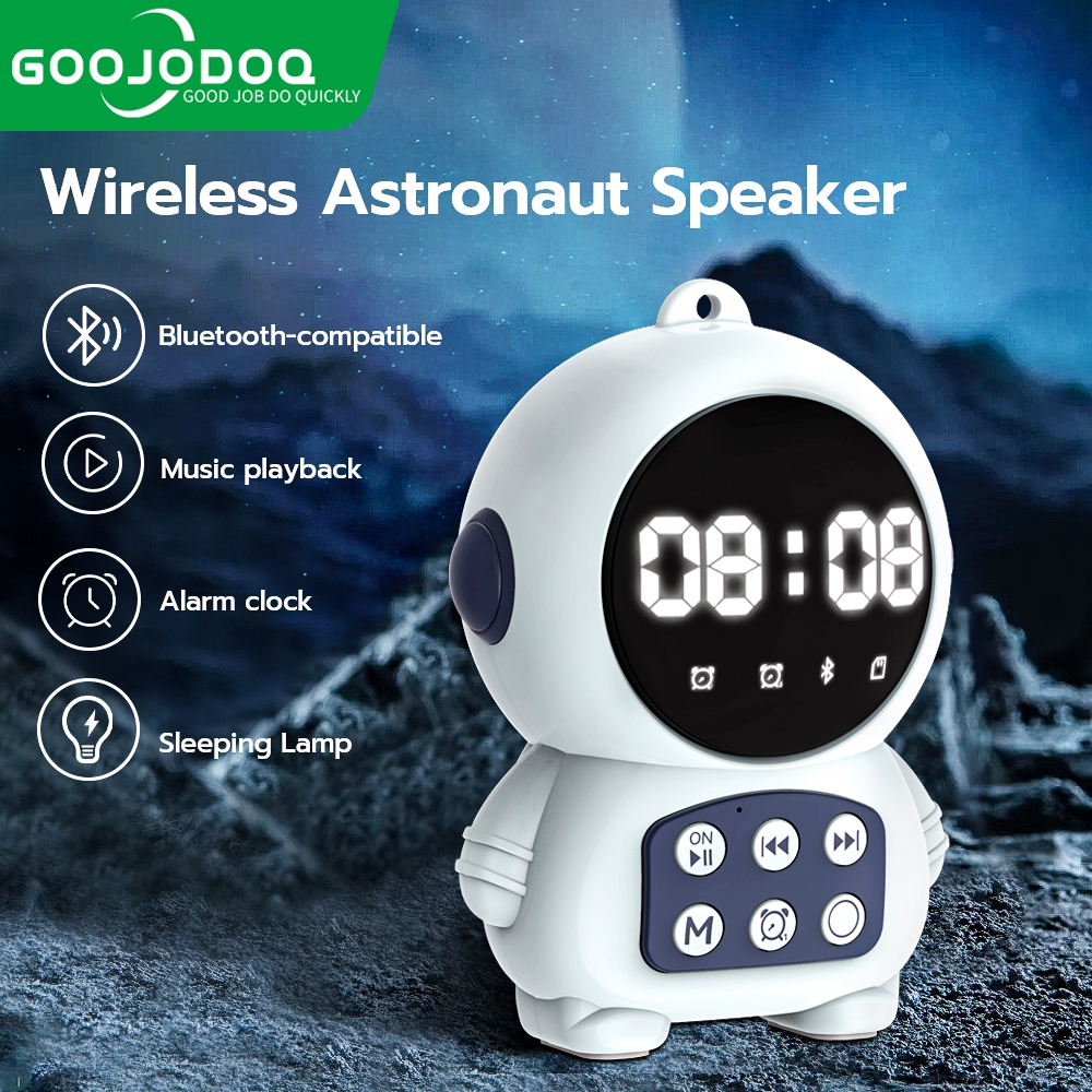 Jual GOOJODOQ Speaker Jam Bluetooth Portable Dan FM Radio Wireless Bass