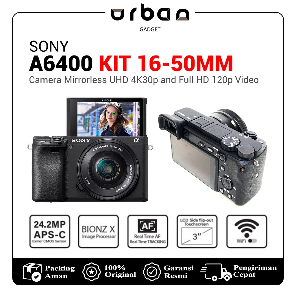 Jual Sony A6400 Mirrorless Digital Kamera Vlog Video Resmi Shopee
