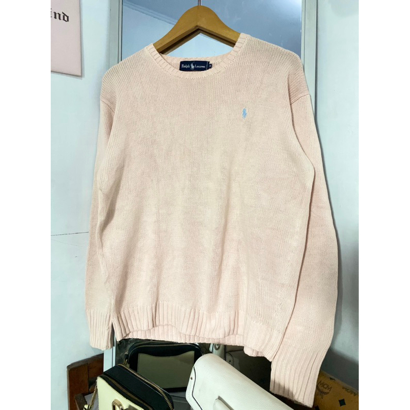 Jual Polo Ralph Lauren Sweater Baby Pink Shopee Indonesia