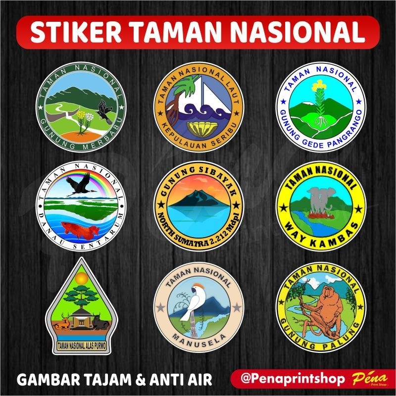 Jual Sticker Stiker Taman Nasional Gunung Stiker Gunung Survival