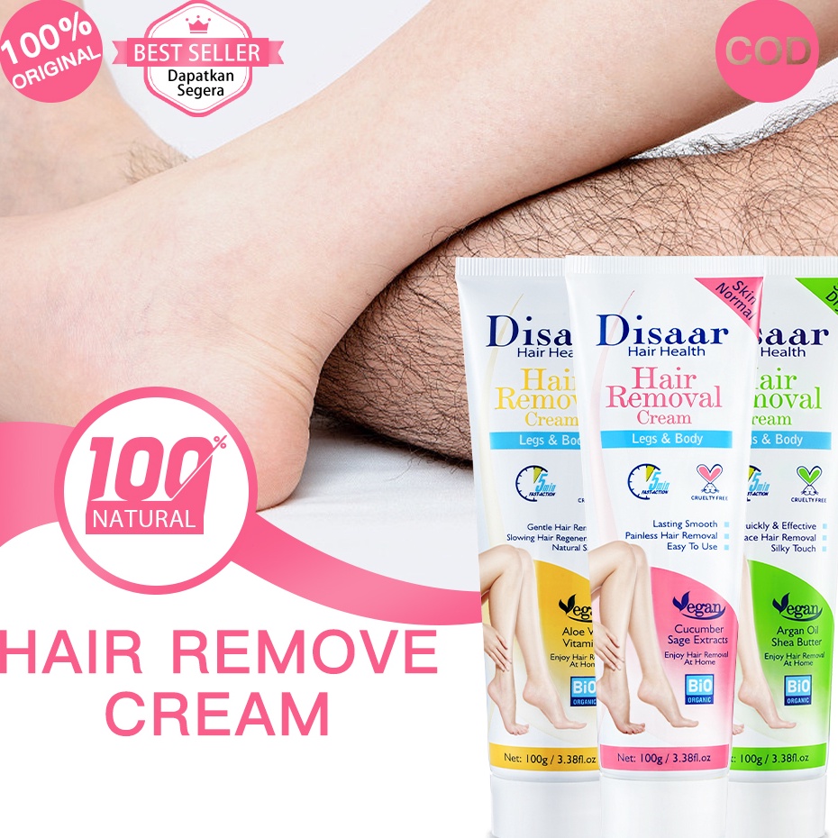 Jual Update Terbaru ↙️ 【3 Jenis Kulit】DISAAR Hair Removal Cream Fast Body Hair Remove Leg Hair