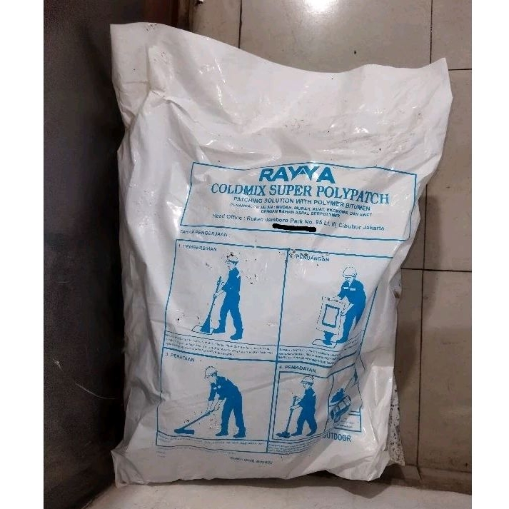 Jual Aspal dingin aspal instant Coldmix asphalt Super Polypatch Coldmix ...