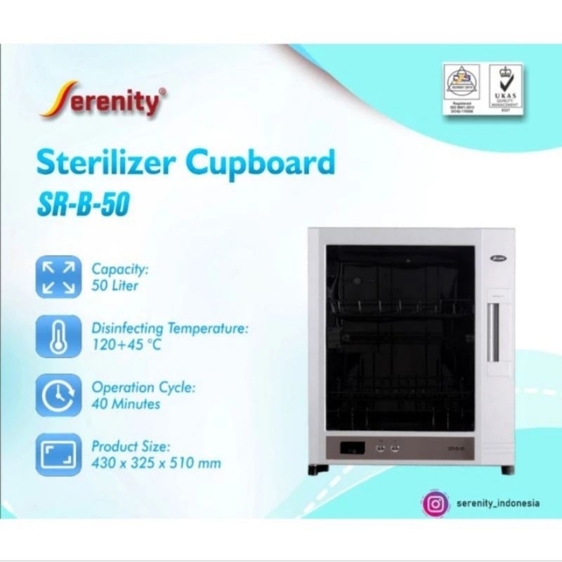 Jual SERENITY SR-B-50 Sterlizer Cupboard 50 Liter Sterilisator Ozon ...