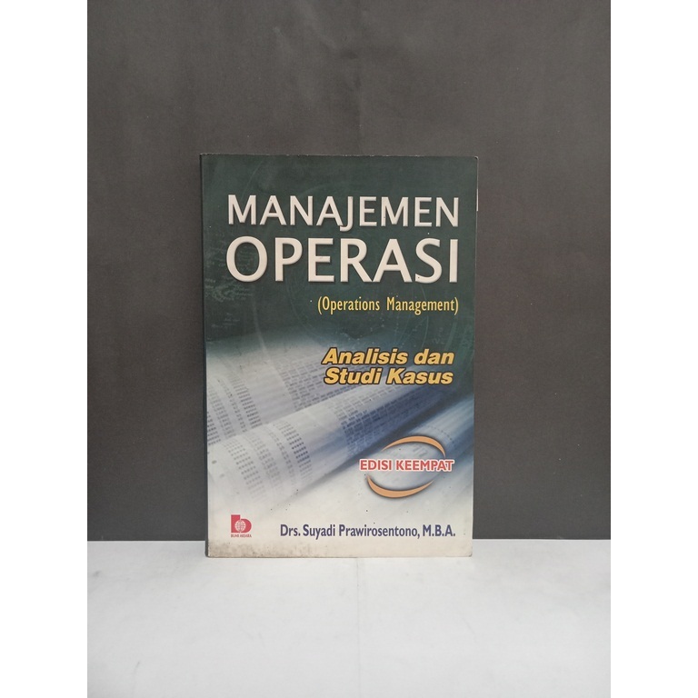 Jual Buku Manajemen Operasi (Operations Management) Edisi Keempat - Drs ...