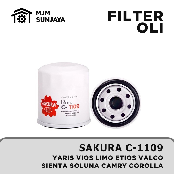Jual Oil Filter Saringan Oli SAKURA Toyota Yaris Vios Limo Etios Valco Sienta Soluna Camry
