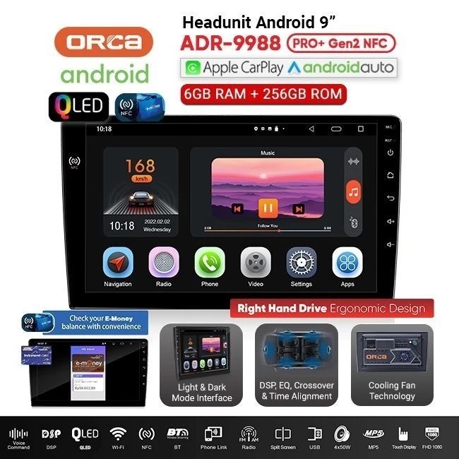 Jual Android Orca PRO Plus G2 NFC 9 inch / 10 inch Ram 6/256 GB Dual ...