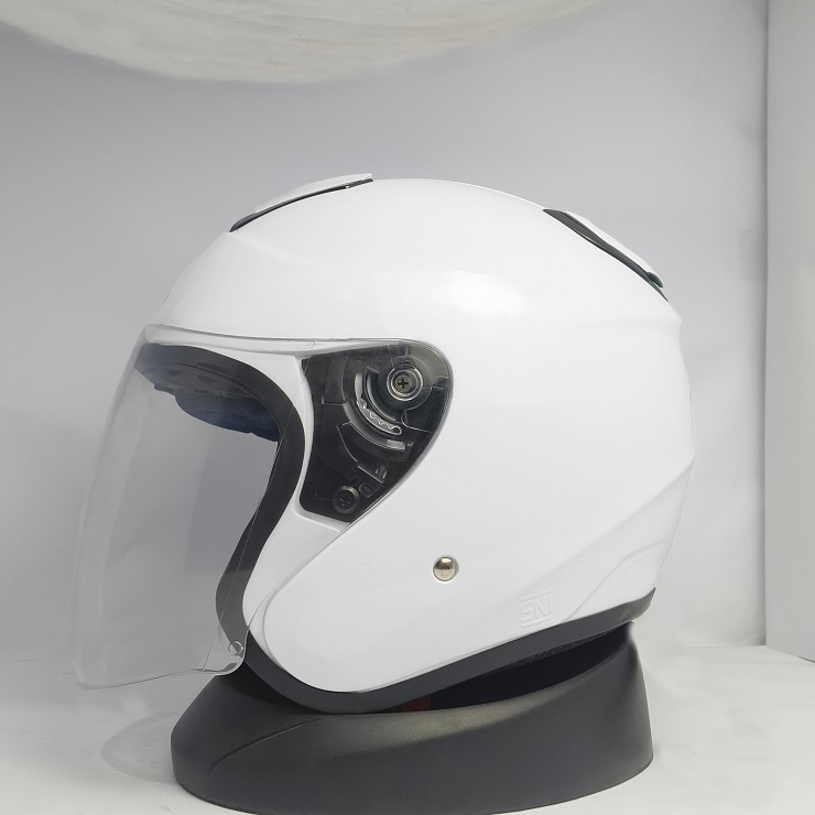 Jual Helm Half Face Kbs Kiyoto Solid White Kaca Visor Clear Helm Half