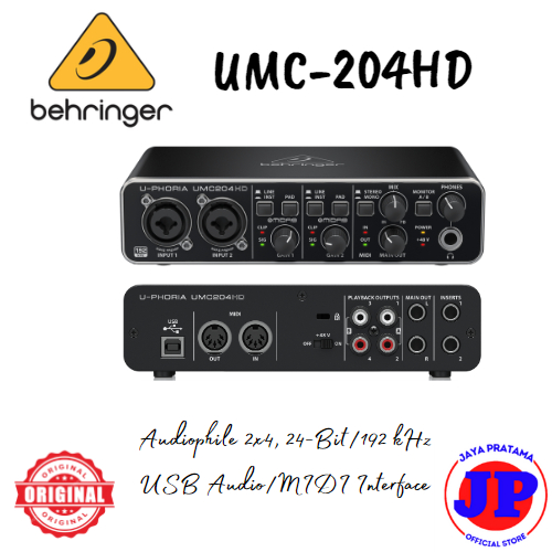 Jual Behringer UMC204HD Audiophile 2x4 USB Audio Interface UMC204HD