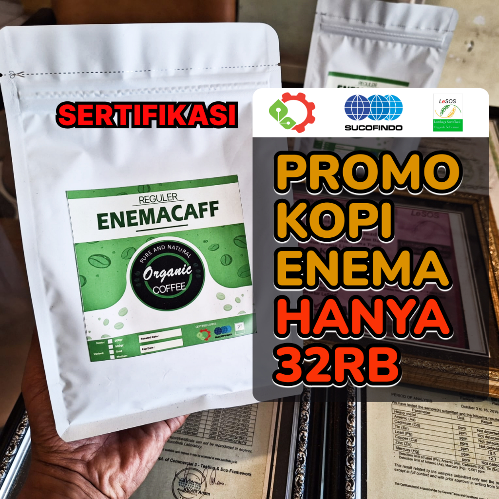 Jual TERSERTIFIKASI Enema Kopi Enema untuk Kesehatan Enemacaff Reguler ...