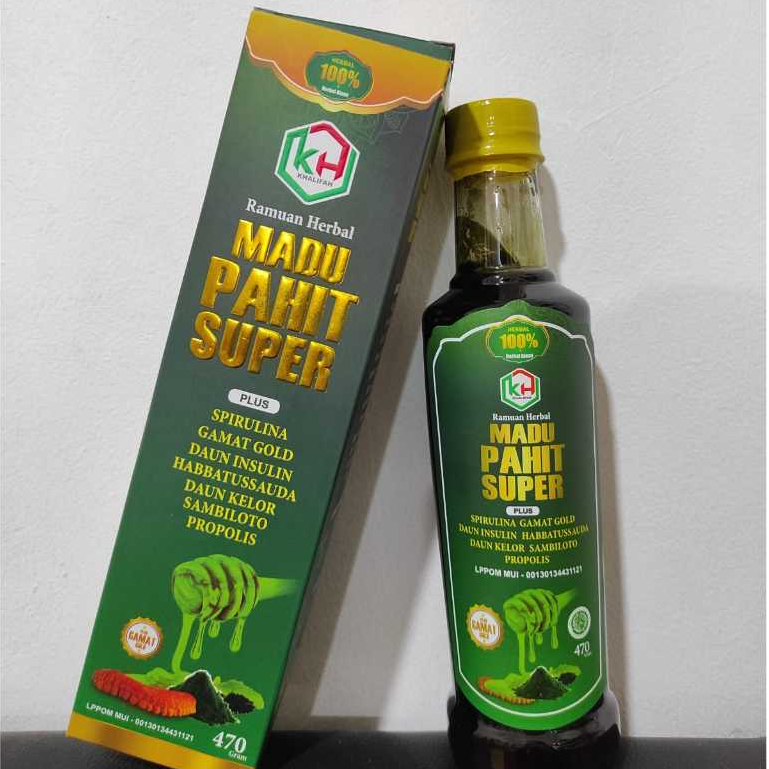 Jual Madu Pahit SUPER Plus Spirulina Gamat Gold Daun Insulin Sambiloto Khalifah Shopee Indonesia