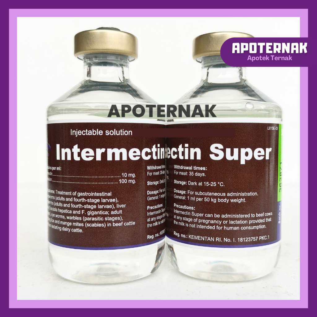 Jual INTERMECTIN SUPER 50 mL & Ivomec - Obat Parasit Ekto dan Endo ...
