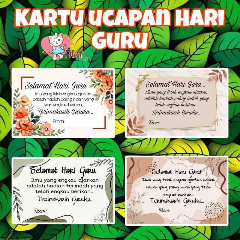 Jual Kartu Ucapan Hari Guru Greeting Card Happy Teacher S Day Shopee Indonesia