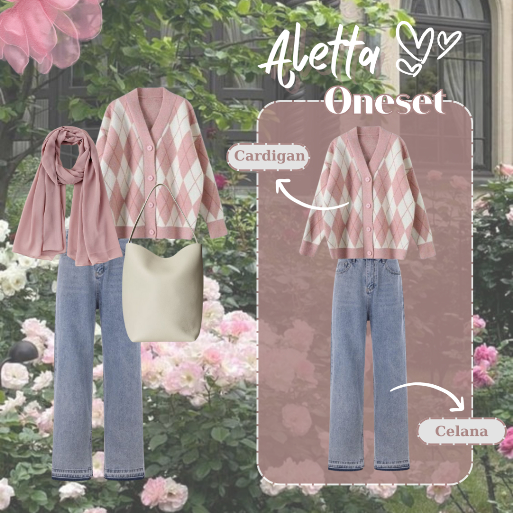 Jual Aletta Oneset Korean Outfit Set Outfit Remaja Korean Style