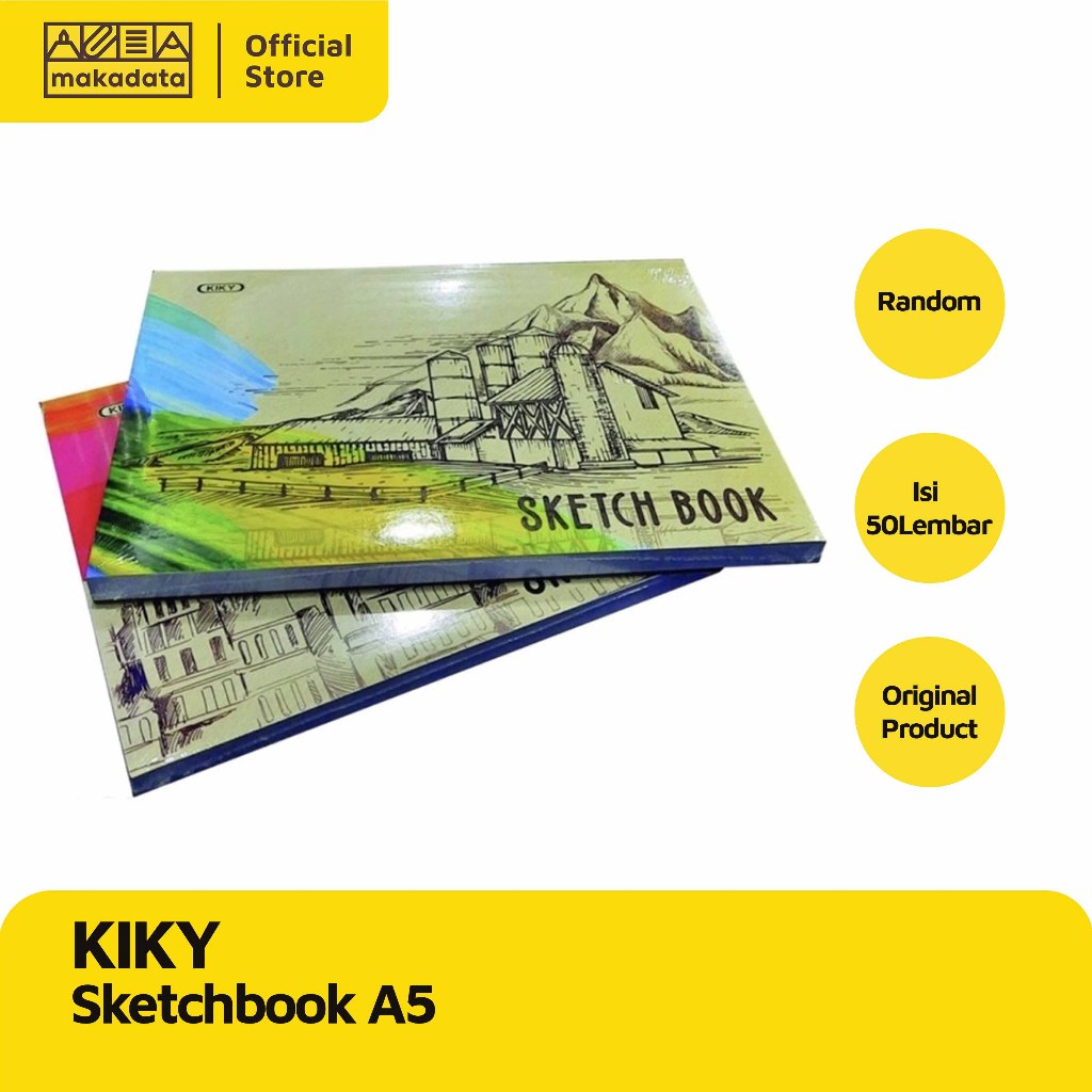 Jual SKETCH BOOK / BUKU SKETSA KIKY A5 ISI 50 LEMBAR (1 PCS) MURAH Shopee Indonesia