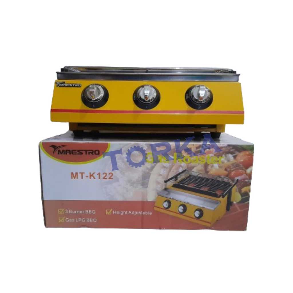 Jual Alat Panggang BBQ Gas Roaster 3 Tungku MAESTRO MTK122 Griller