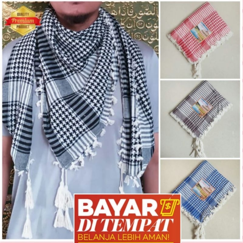 Jual Sorban Palestina Sorban Afganistan Sorban Tenun Rumbai Berkualitas ...