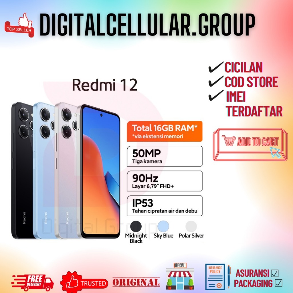 Jual XIAOMI REDMI 12 8/128 GB 8/256 GB | Shopee Indonesia