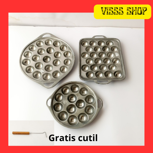 Jual Cetakan Takoyaki Kue cubit Telur Gratis Pengait/Cutil | Shopee ...