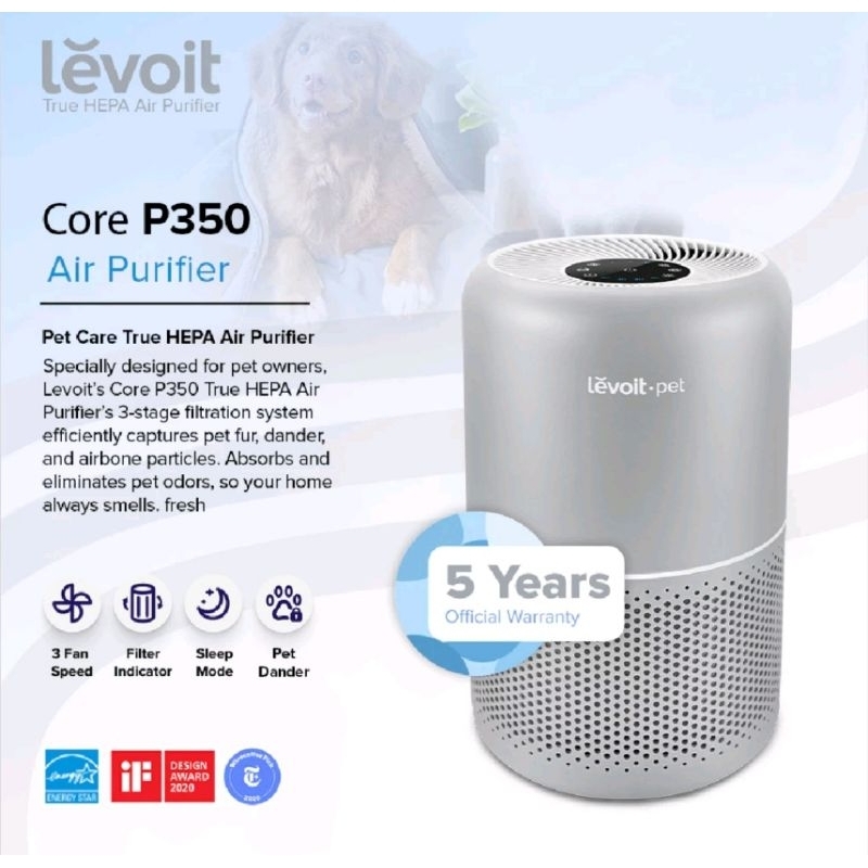 Jual Levoit Air Purifier Core P350 Pet Care Original True HEPA Filter
