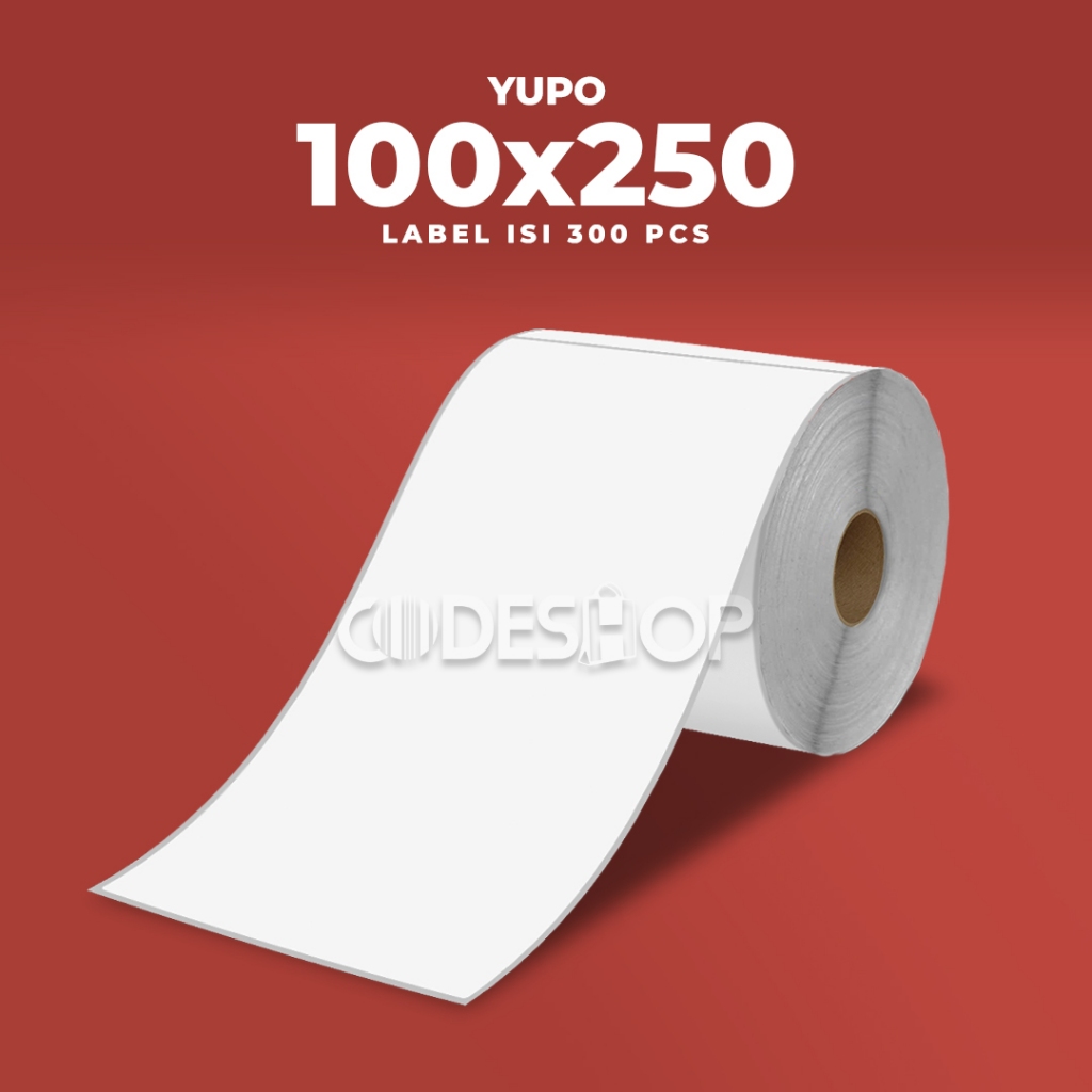 Jual Label Stiker Yupo 100x250mm 100x250 Sticker Barcode 100 x 250 mm ...