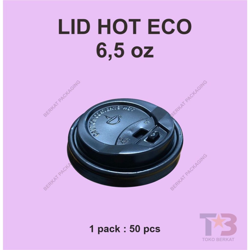 Jual Tutup Paper Cup Hot 6.5oz dan 9oz Hitam / Lid Paper Cup Hot ...
