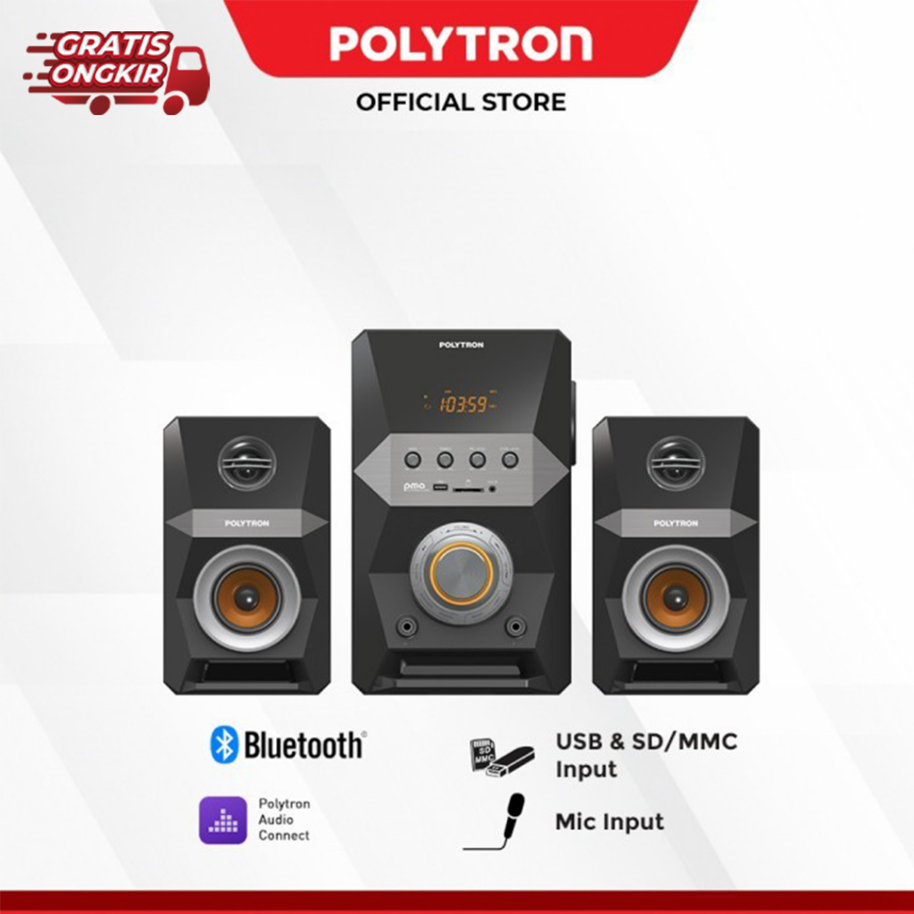 Jual POLYTRON Bluetooth Speaker Multimedia Karaoke PMA 9522 /B | Shopee ...