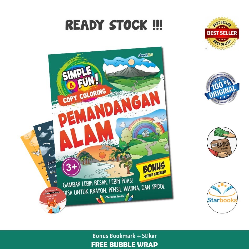Jual Buku Simple & Fun! Copy Coloring Pemandangan Alam - Checklist