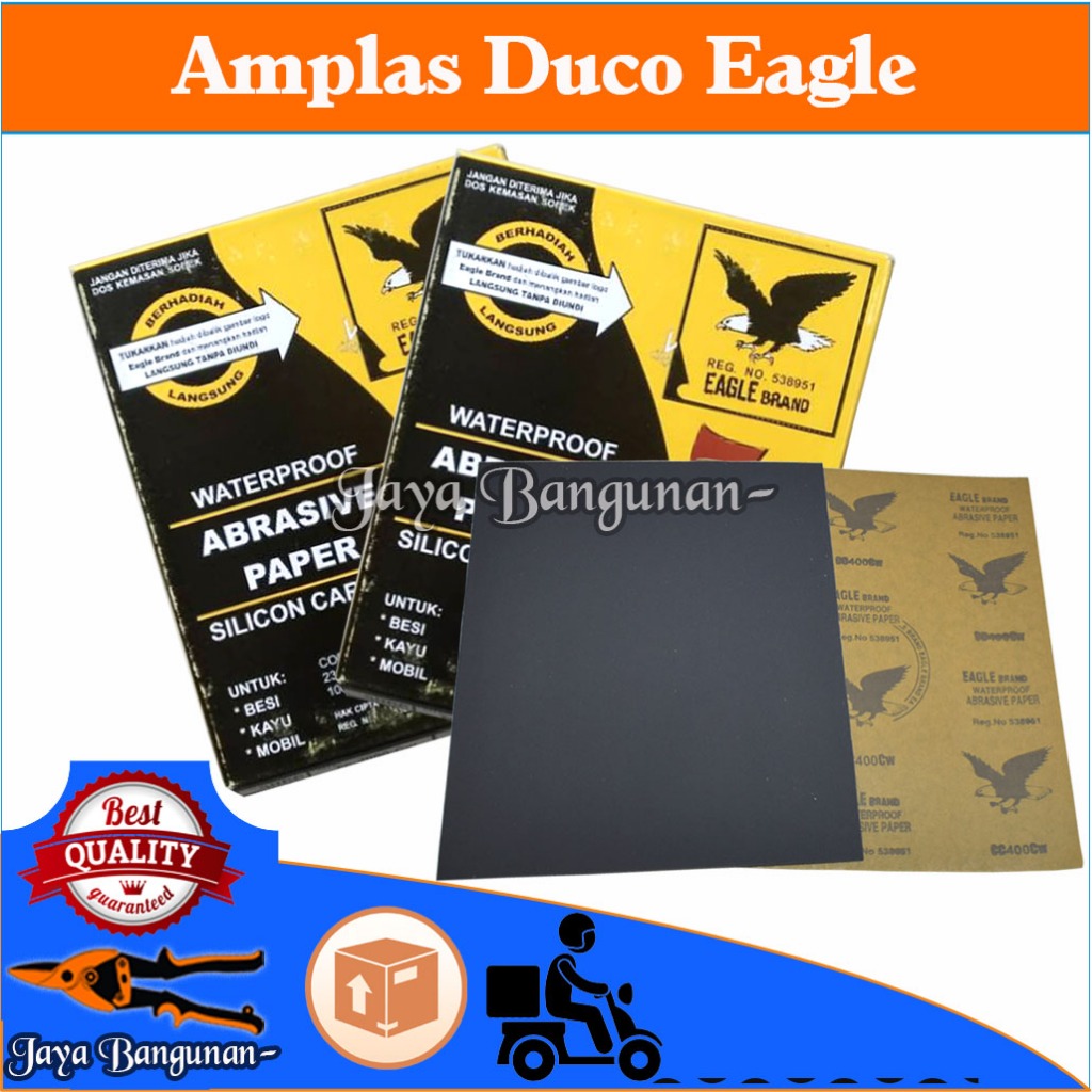 Jual Eagle Amplas Kertas / Amplas Duco / Kasar Halus / Sandpaper Waterproof / Abrasive Paper