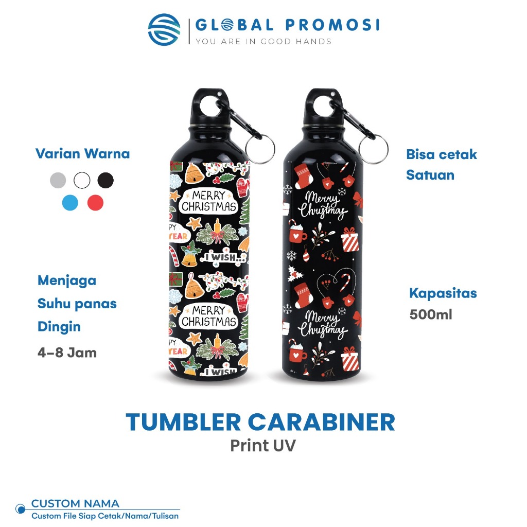 Jual Custom Tumbler Sport/Sepeda Event/Souvenir Run Bottle Carabiner