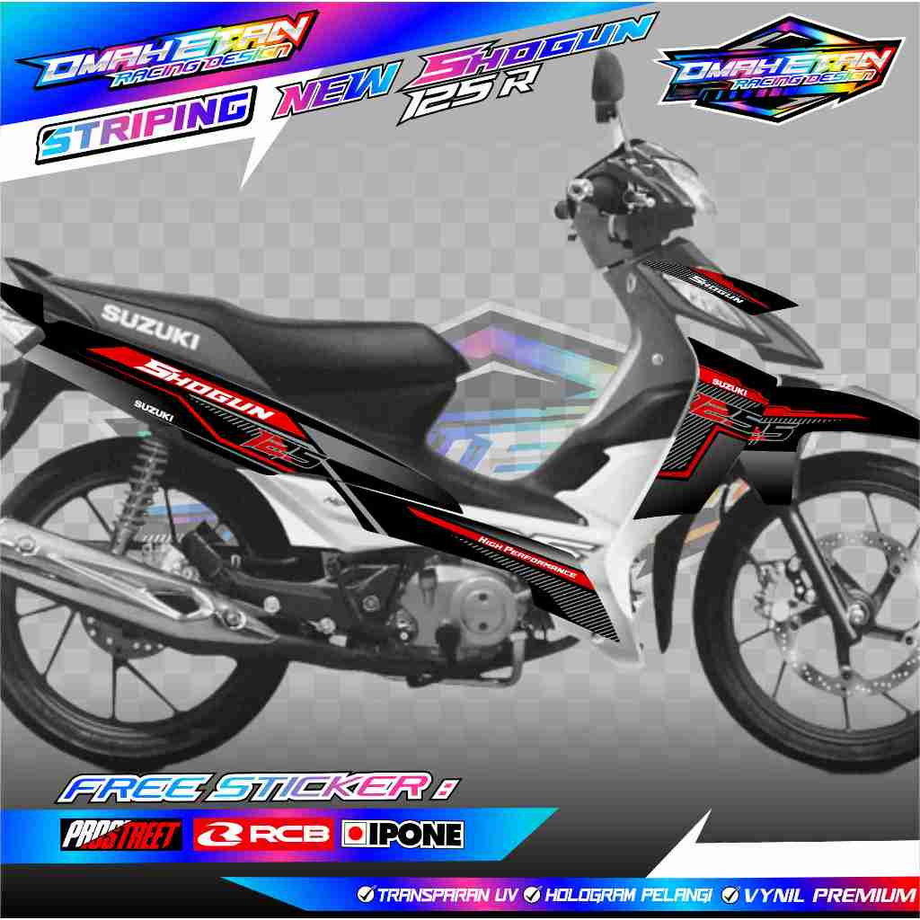Jual STRIPING VARIASI SUZUKI NEW SHOGUN 125 R / STIKER LIST MOTOR ...