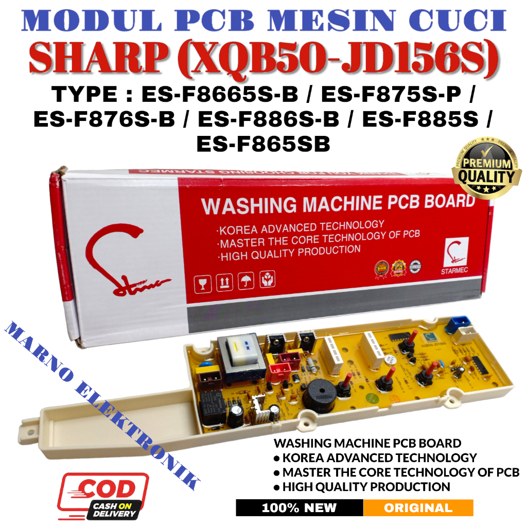 Jual MODUL PCB XQB50-JD156S MESIN CUCI SHARP XQB50 JD156S TYPE ES ...