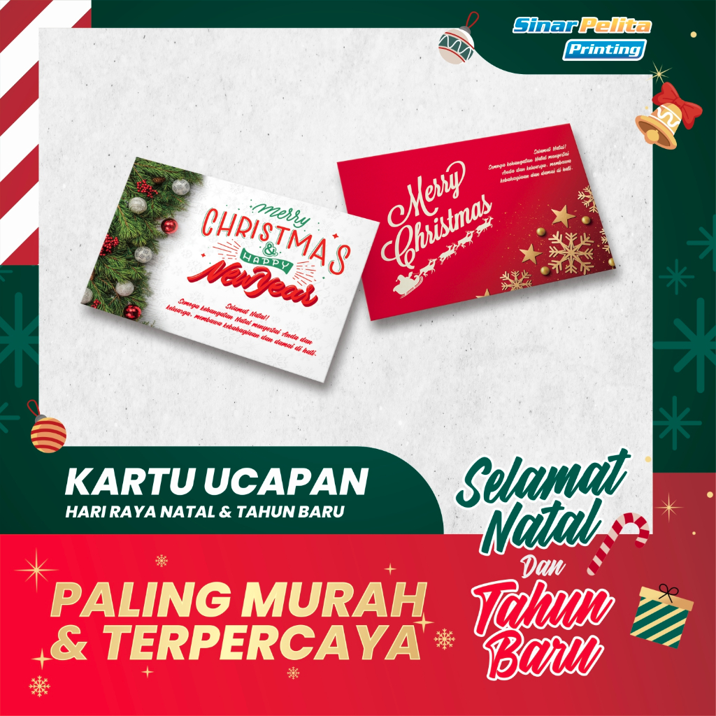 Jual Kartu Ucapan Natal T Card Natal Merry Christmas Card