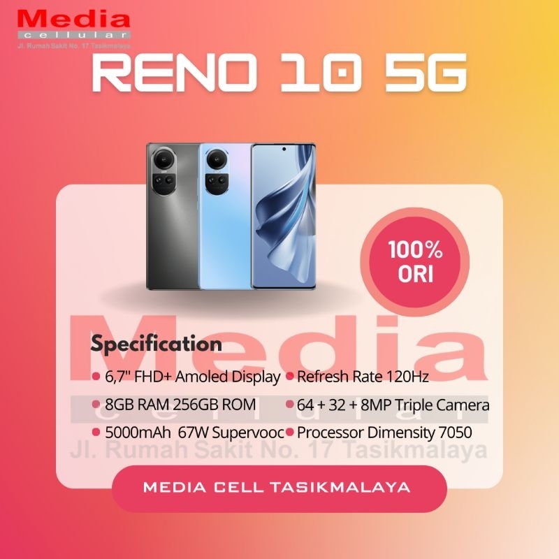 Jual Smartphone Oppo Reno 10 5G (Garansi Resmi) | Shopee Indonesia