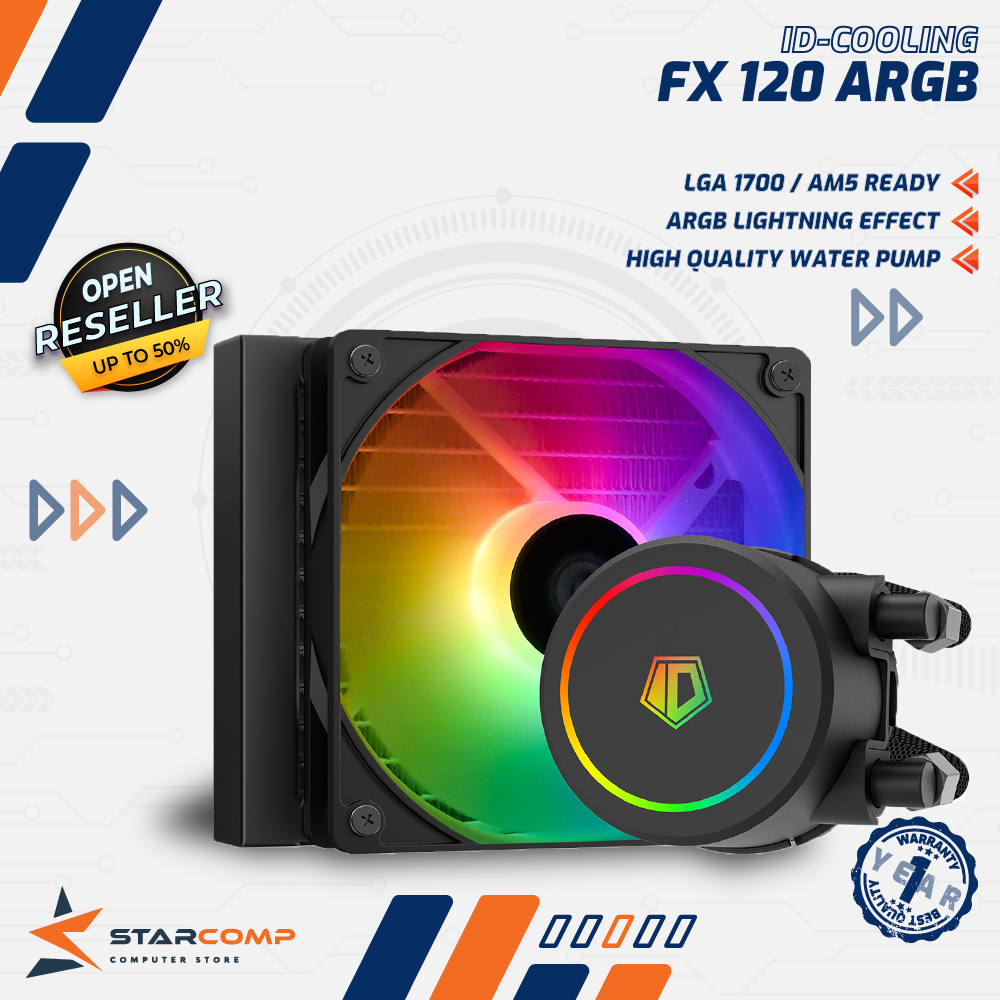 Jual IDCOOLING FX 120 ARGB 120mm AIO CPU Liquid Water Cooling FX120 Shopee Indonesia