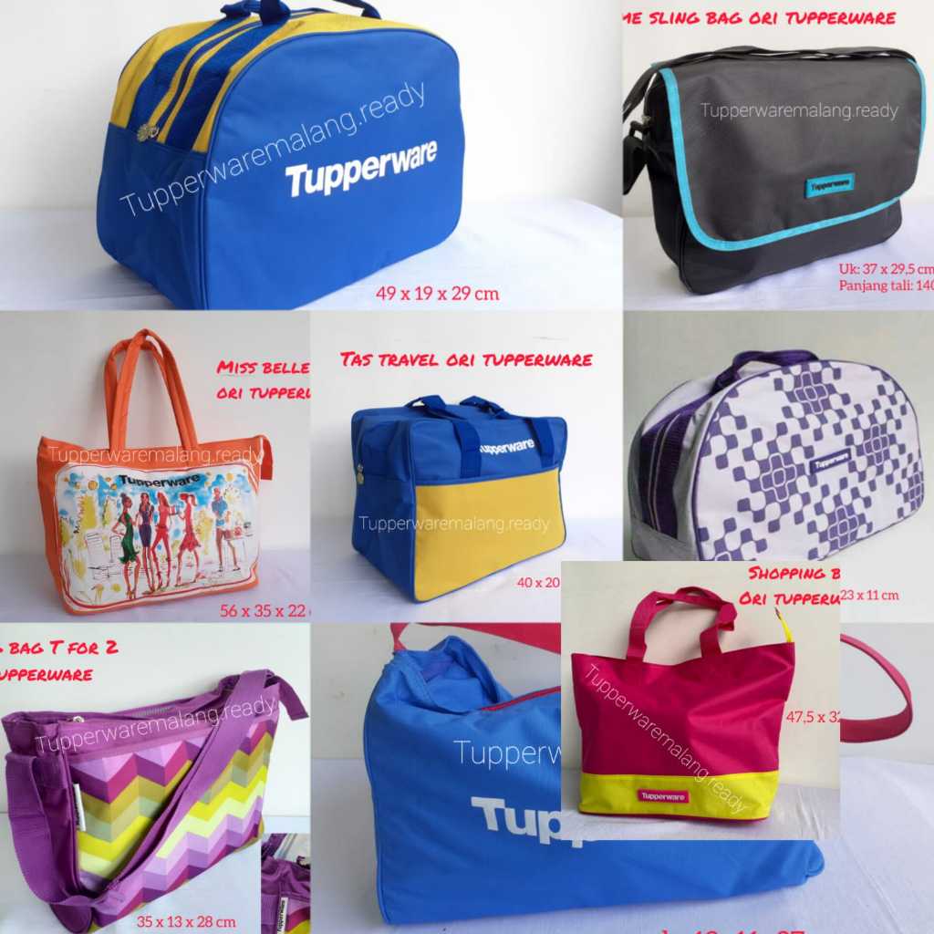 Jual TAS TRAVEL TUPPERWARE ORIGINAL 100 KIT BAG MISS BELLE T FOR 2