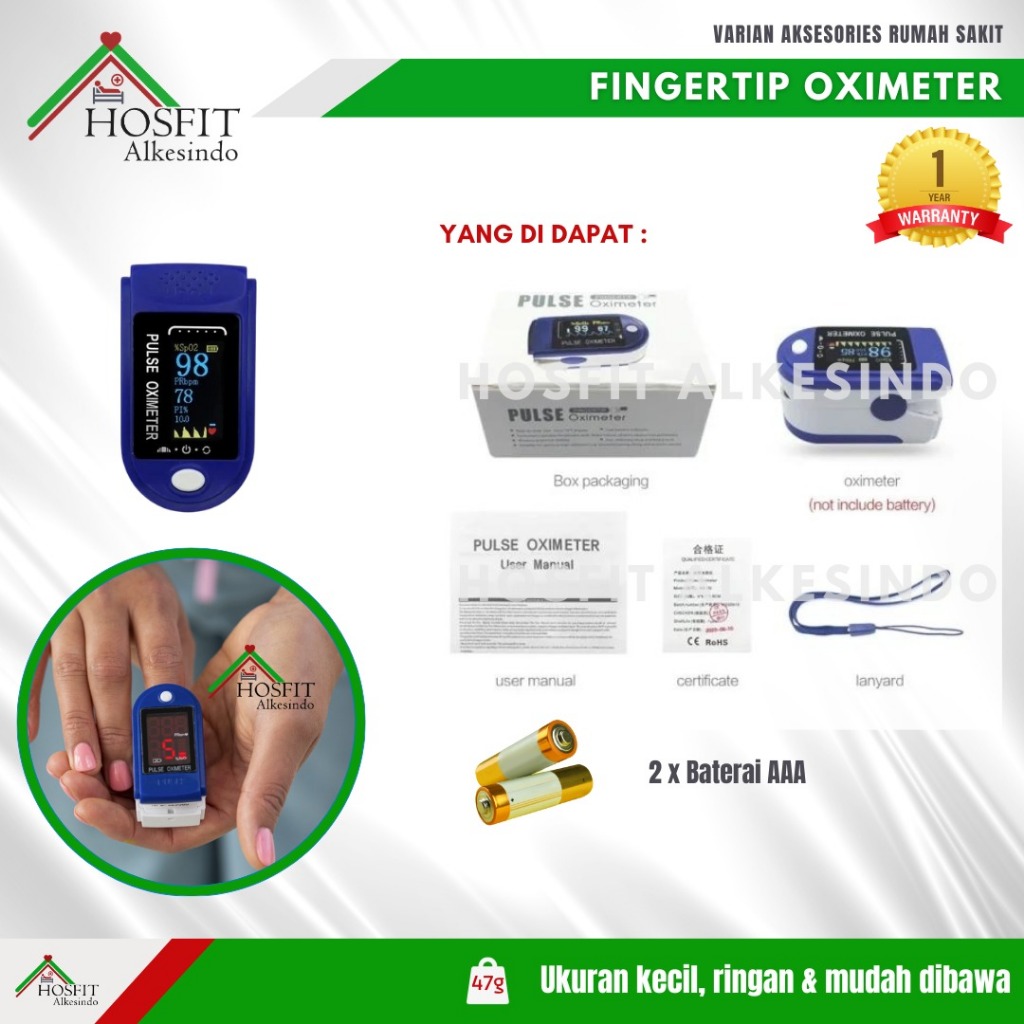 Jual Pulse Oximeter Fingertip LK Alat Pengukur Kadar Saturasi Oksigen ...