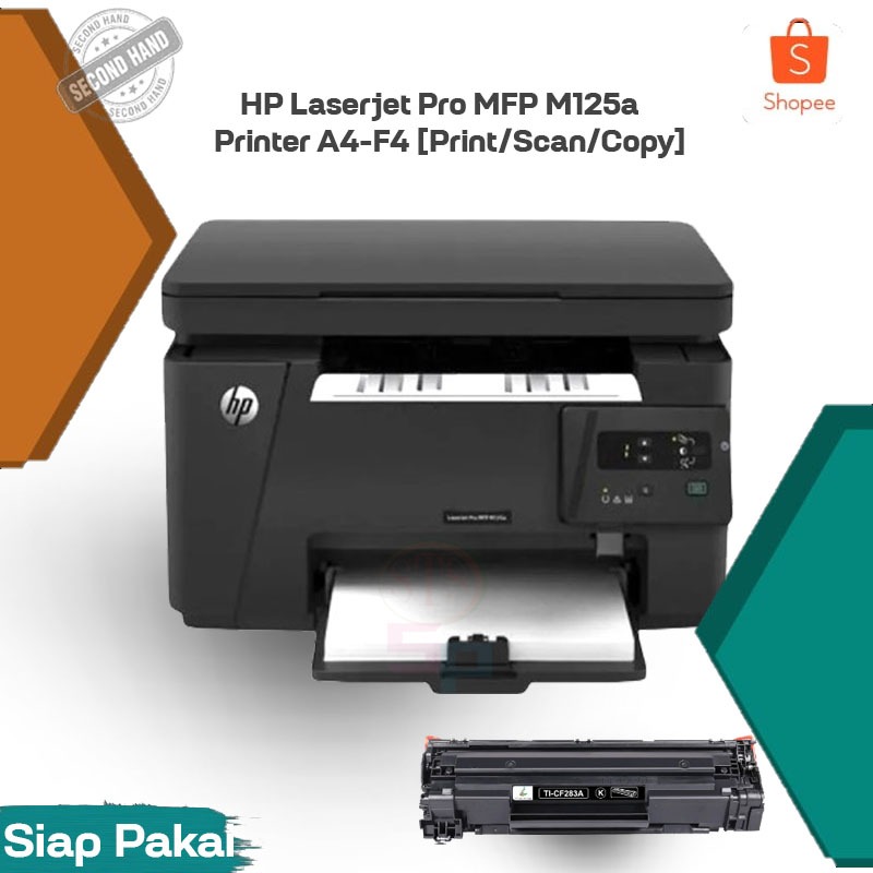 Jual HP Laserjet Pro MFP M125a Hitam Printer [Print/Scan/Copy] | Shopee ...
