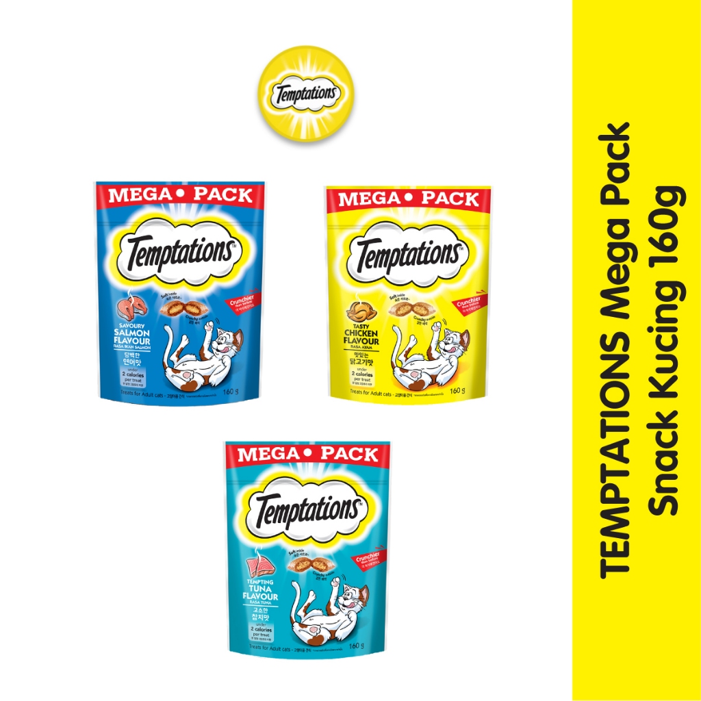 Jual TEMPTATIONS Snack Kucing Kering Berbagai Pilihan Rasa 160g ...